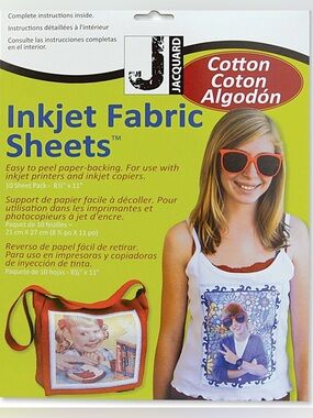 3 Cotton Inkjet Fabric Sheets; 8.5” x 11” Ten Packs Each